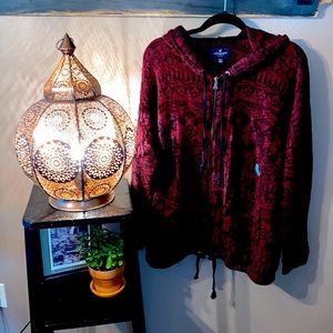 Zip-up Tribal Print Hoodie